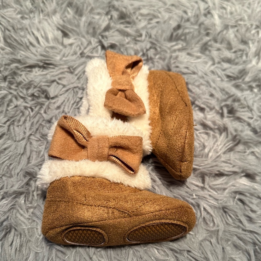 Tan & Cream Baby Boots